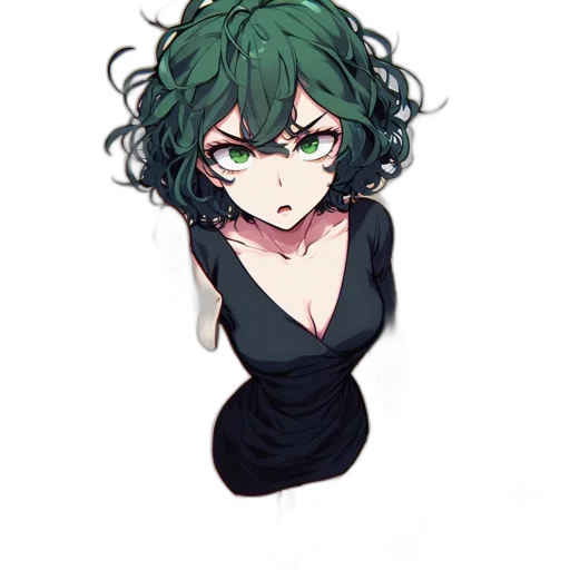 dress, mask, weapon, hair transparent PNG cut-out
