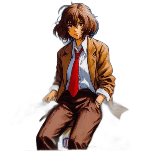 jacket, staff, pixel art, concept art transparent PNG cut-out