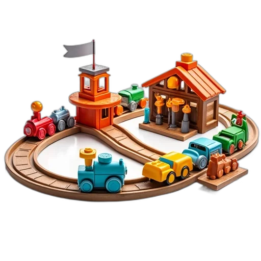 concept art, 3d render, city street, colorful transparent PNG cut-out