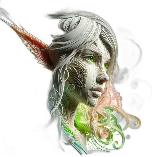 dragon, mask, face, staff transparent PNG cut-out