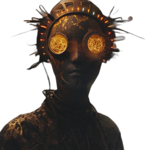 mask, staff, face, crown transparent PNG cut-out