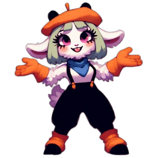 staff, creature, animal, pixel art transparent PNG cut-out
