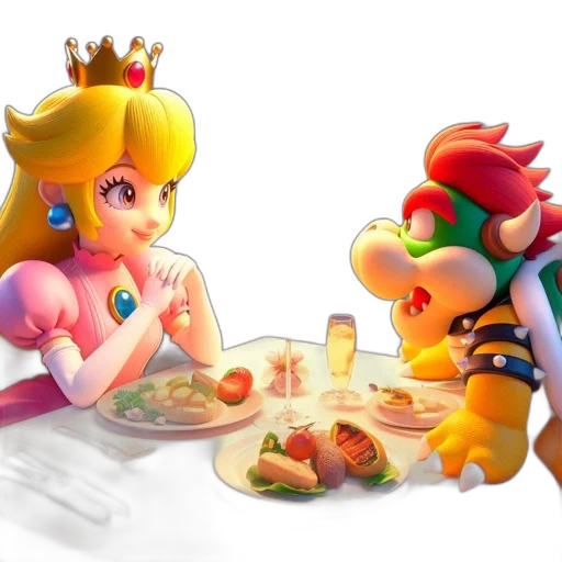 food, crown, concept art, 3d render transparent PNG cut-out
