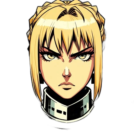 face, crown, anime, comic book art transparent PNG cut-out