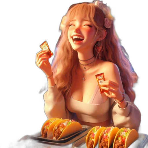 food, dress, concept art, photorealistic transparent PNG cut-out