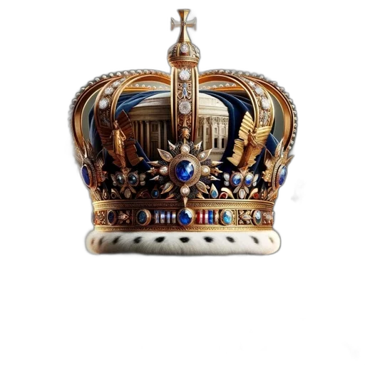 crown, jewelry, hat, gold transparent PNG cut-out