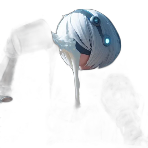 robot, hat, mask, staff transparent PNG cut-out