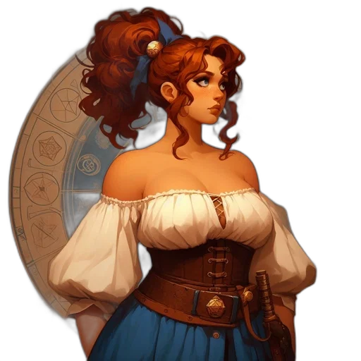 dress, staff, fantasy art, concept art transparent PNG cut-out