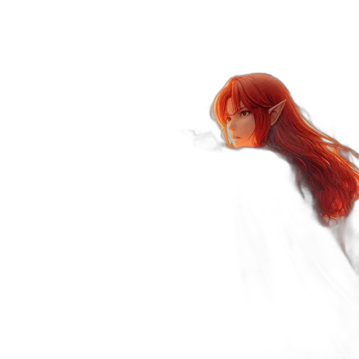 hair, dragon, creature, dress transparent PNG cut-out