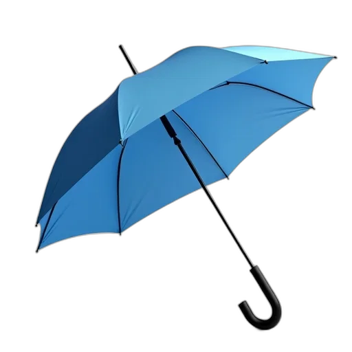 umbrella, staff, 3d render, photorealistic transparent PNG cut-out