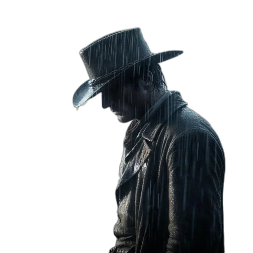 hat, jacket, staff, mask transparent PNG cut-out