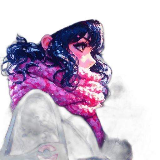 face, creature, jacket, hair transparent PNG cut-out