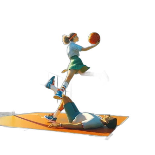 3d render, concept art, woman, attempts transparent PNG cut-out