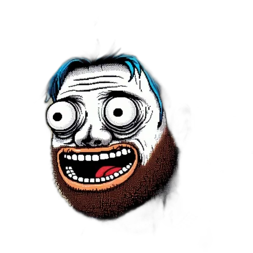 face, mask, creature, hair transparent PNG cut-out