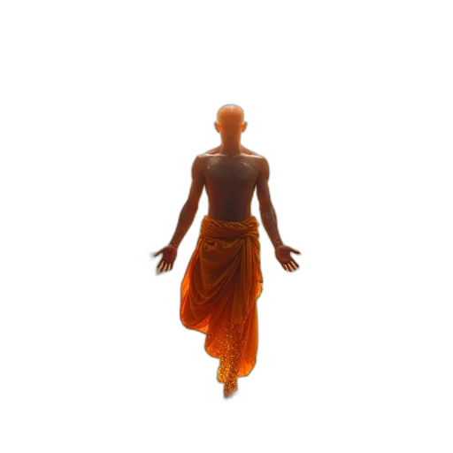 dress, staff, 3d render, concept art transparent PNG cut-out