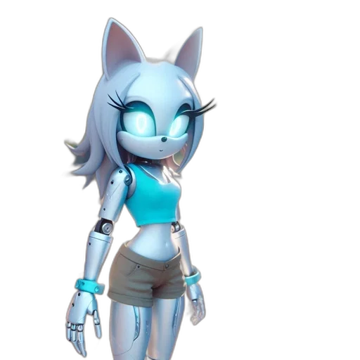 robot, mask, staff, 3d render transparent PNG cut-out