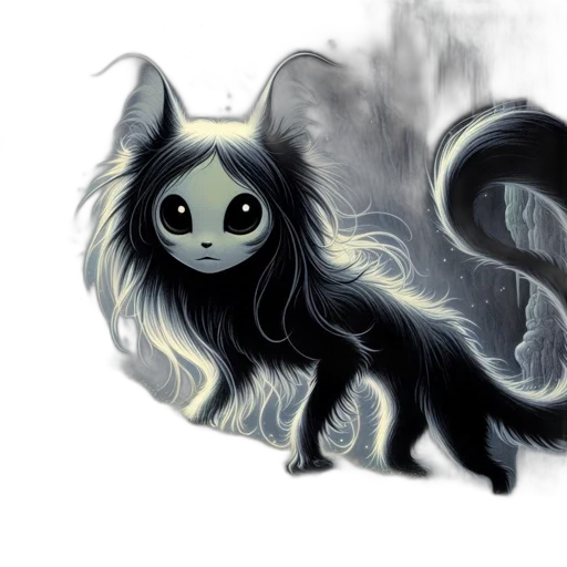 creature, dragon, animal, hair transparent PNG cut-out