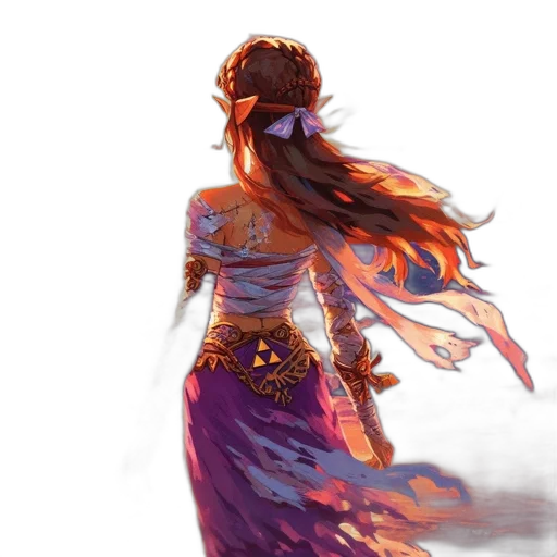 dress, fantasy art, concept art, watercolor transparent PNG cut-out