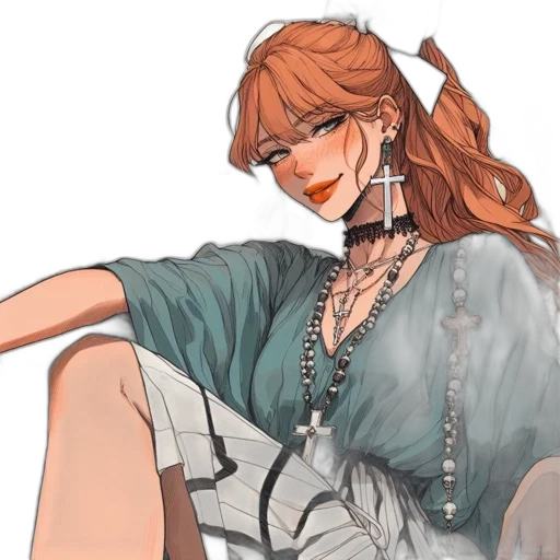 dress, staff, weapon, crown transparent PNG cut-out