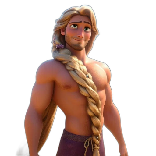 sword, staff, hair, fantasy art transparent PNG cut-out