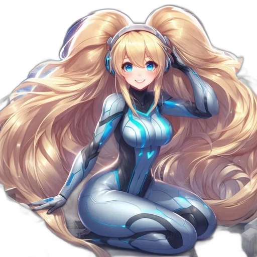 hair, robot, dress, dragon transparent PNG cut-out