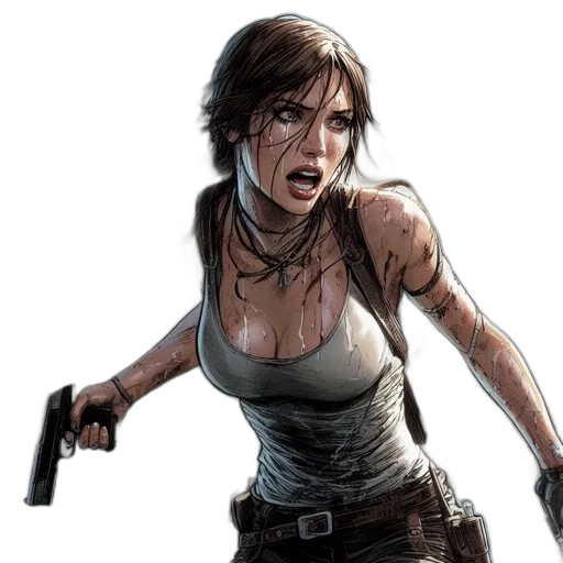 comic book art, concept art, pixel art, photorealistic transparent PNG cut-out