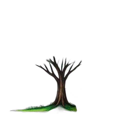 tree, staff, hair, crown transparent PNG cut-out
