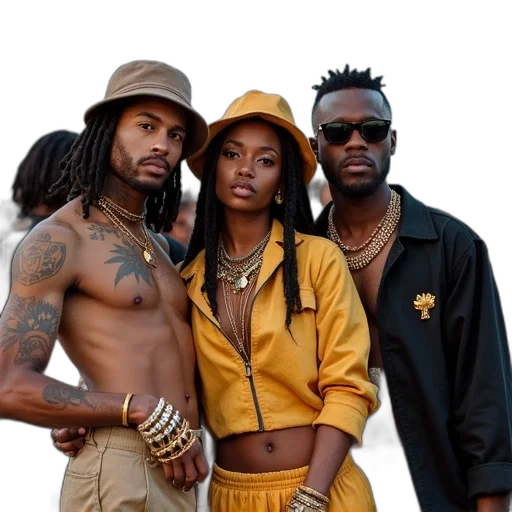 nwap, group, dressed, rappers transparent PNG cut-out