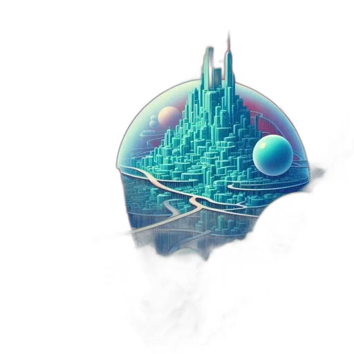 crown, concept art, fantasy art, vaporwave transparent PNG cut-out