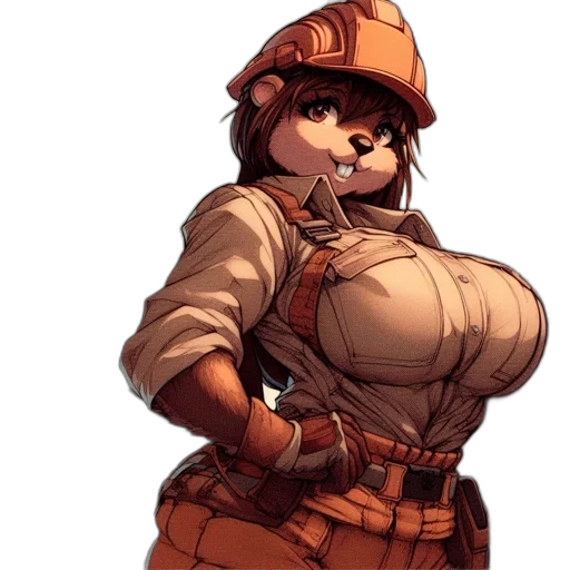 staff, hat, weapon, robot transparent PNG cut-out