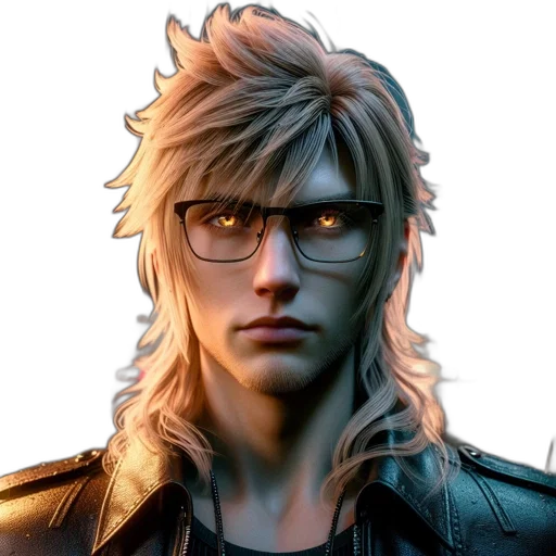 face, hair, jacket, concept art transparent PNG cut-out
