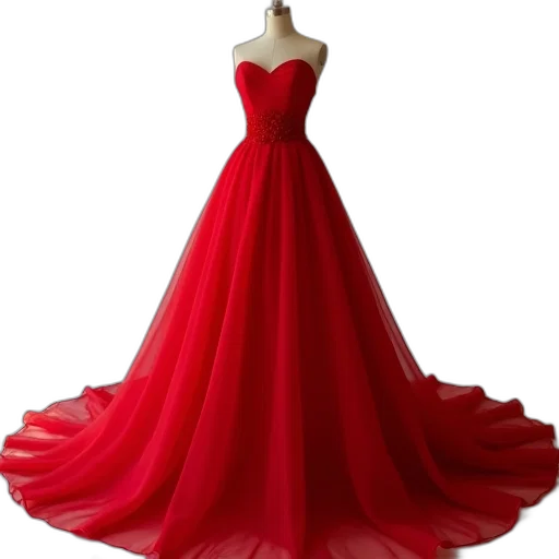 dress, crown, jewelry, 3d render transparent PNG cut-out