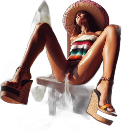 hat, shoes, dress, photorealistic transparent PNG cut-out