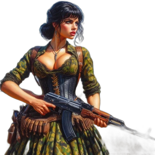 weapon, dress, fantasy art, concept art transparent PNG cut-out