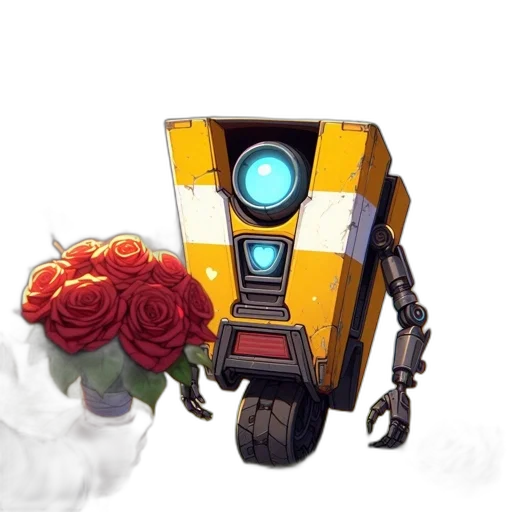 robot, flower, car, weapon transparent PNG cut-out
