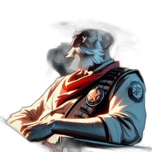 jacket, staff, animal, mask transparent PNG cut-out