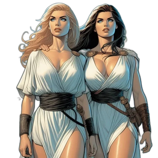 comic book art, concept art, fantasy art, cartoon transparent PNG cut-out