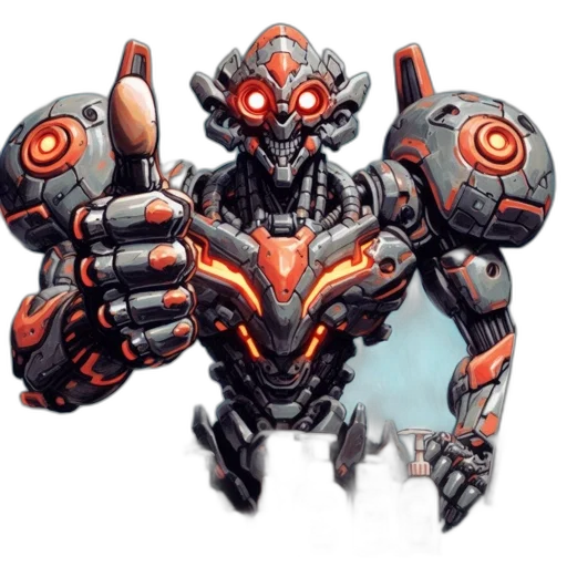 robot, weapon, creature, mask transparent PNG cut-out