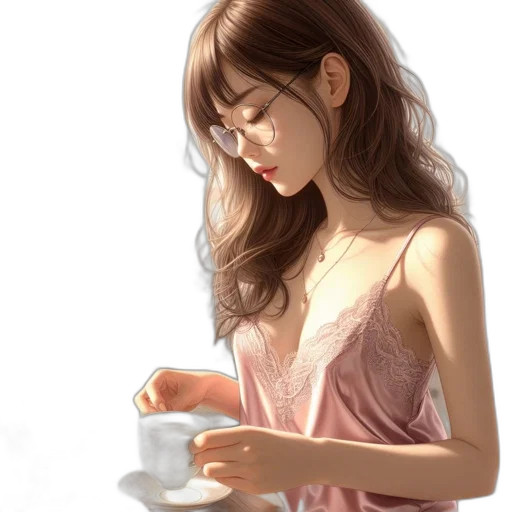 dress, jewelry, face, photorealistic transparent PNG cut-out