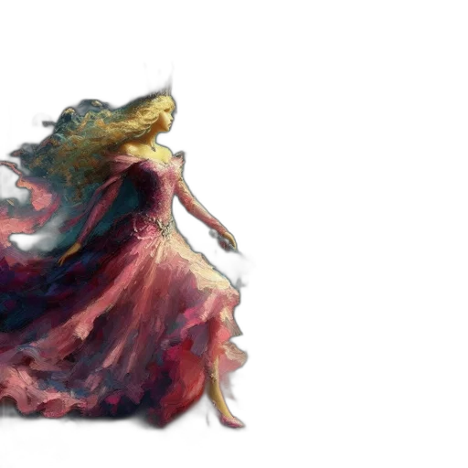 dress, dragon, creature, hair transparent PNG cut-out