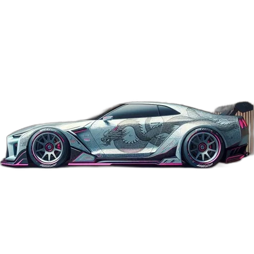 car, 3d render, concept art, photorealistic transparent PNG cut-out