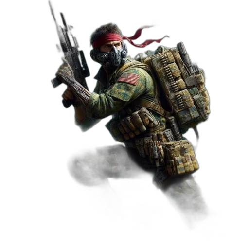 weapon, jacket, robot, concept art transparent PNG cut-out