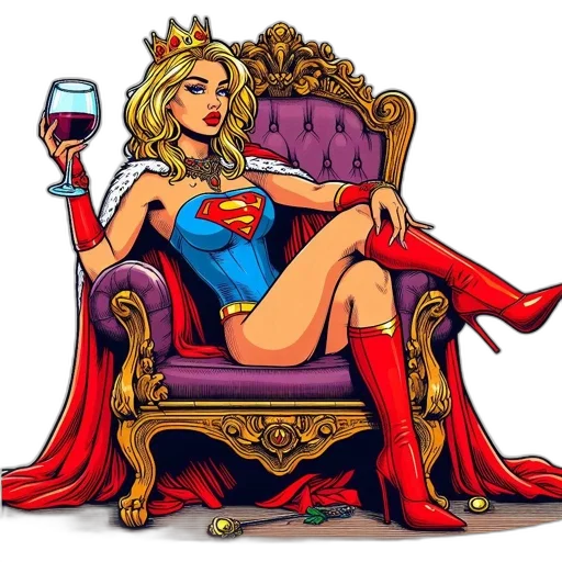 crown, comic book art, cartoon, fantasy art transparent PNG cut-out