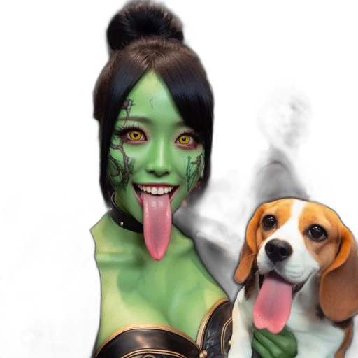 creature, mask, animal, fantasy art transparent PNG cut-out