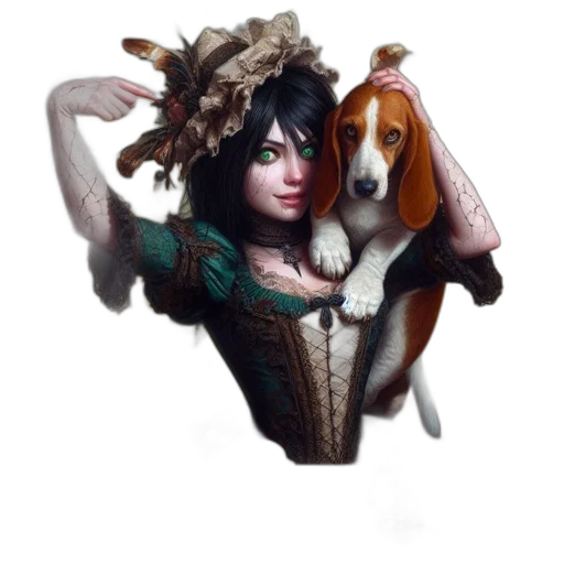 animal, creature, staff, fantasy art transparent PNG cut-out