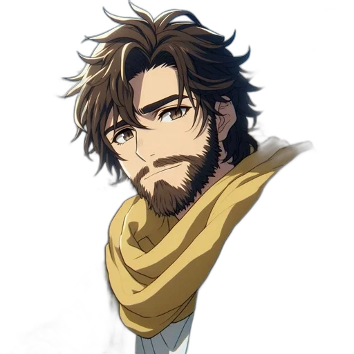 staff, sword, hair, face transparent PNG cut-out