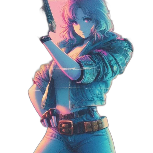 jacket, weapon, sword, robot transparent PNG cut-out