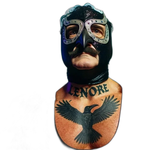 mask, individual, wears, distinctive transparent PNG cut-out