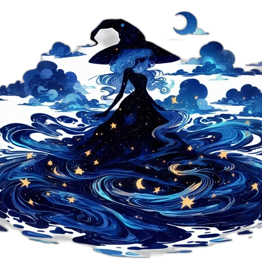 dress, dragon, fantasy art, watercolor transparent PNG cut-out