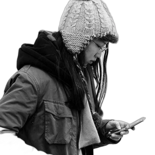 hat, jacket, staff, animal transparent PNG cut-out